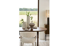 Vase deco 23x22x32,5 cm NEVANO matt dark brown+cream