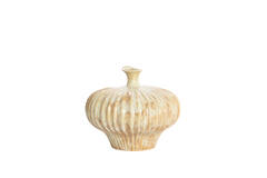Vase deco 31x29,5x25,5 cm NEVANO cream+orange-brown