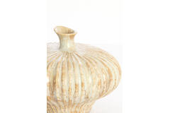 Vase deco 31x29,5x25,5 cm NEVANO cream+orange-brown