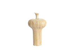 Vase deco Ø23,5x42,5 cm NEVANO cream+orange-brown