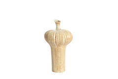 Vase deco Ø23,5x42,5 cm NEVANO cream+orange-brown