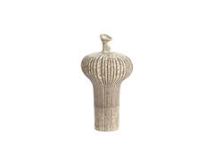 Vase deco Ø23,5x42,5 cm NEVANO matt dark brown+cream