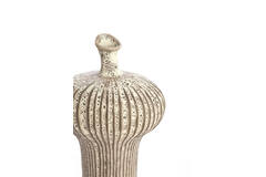 Vase deco Ø23,5x42,5 cm NEVANO matt dark brown+cream