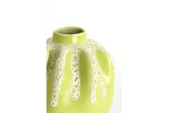 Vase deco Ø23,5x27,5 cm CHIERI ceramics light green+cream