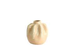 Vase deco Ø23,5x27,5 cm CHIERI ceramics light pink+cream