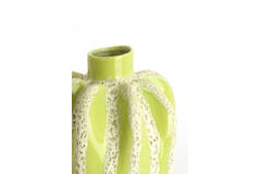 Vase deco Ø25x38 cm CHIERI ceramics light green+cream
