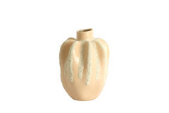 Vase deco Ø25x38 cm CHIERI ceramics light pink+cream