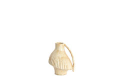 Vase deco 19,5x17,5x22 cm FORLA ceramics cream+orange-brown