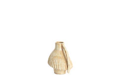 Vase deco 19,5x17,5x22 cm FORLA ceramics cream+orange-brown