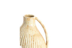 Vase deco 19,5x17,5x22 cm FORLA ceramics cream+orange-brown