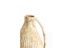 Vase deco 19,5x17,5x28,5 cm FORLA ceramics cream+orange-brwn