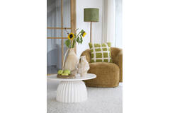 Vase deco 19,5x17,5x28,5 cm FORLA ceramics cream+orange-brwn