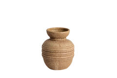 Vase deco Ø16,5x20 cm ARPINO ceramics matt light brown