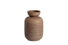 Vase deco Ø17x26 cm ARPINO ceramics matt dark brown