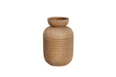 Vase deco Ø21x32,5 cm ARPINO ceramics matt light brown
