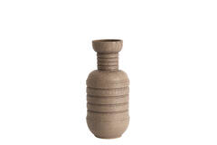 Vase deco Ø20x43 cm ARPINO ceramics matt dark brown
