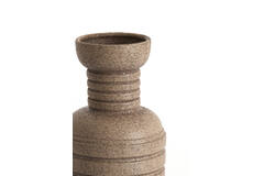 Vase deco Ø20x43 cm ARPINO ceramics matt dark brown