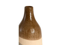 Vase deco Ø12,5x28 cm ZUBIRI ceramics brown+beige+taupe
