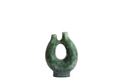 Vase deco 21,5x11,5x30 cm KATHA ceramics petrol