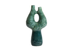 Vase deco 24x12x46 cm KATHA ceramics petrol