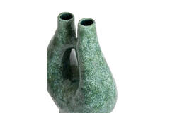 Vase deco 24x12x46 cm KATHA ceramics petrol