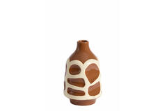 Vase deco Ø15x24 cm SINICE brown+cream