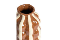 Vase deco Ø15x28 cm ZENELI brown+cream