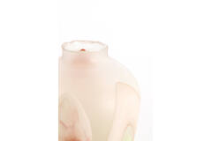 Vase Ø24,5x33 cm BARCOS glass matt white+green+peach