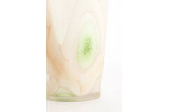Vase Ø20,5x37 cm BARCOS glass matt white+green+peach