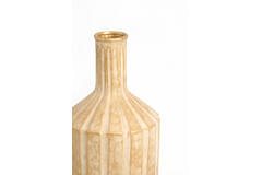 Vase deco Ø22,5x58 cm AYNA ceramics sand+gold