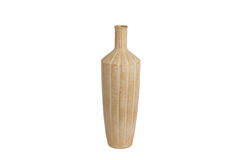 Vase deco Ø22,5x74 cm AYNA ceramics sand+gold