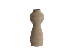 Vase deco Ø13x34 cm YECLA ceramics taupe