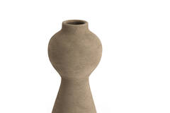 Vase deco Ø13x34 cm YECLA ceramics taupe