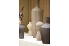 Vase deco Ø13x34 cm YECLA ceramics taupe