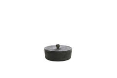 Deco box Ø19x7 cm VATLA mango wood black