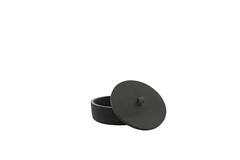 Deco box Ø19x7 cm VATLA mango wood black