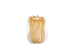 Vase Ø18,5x23 cm MIROLA glass milky beige