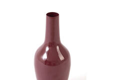 Vase deco Ø8x19 cm JAVIER shiny burgundy