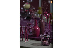 Vase deco Ø8x19 cm JAVIER shiny burgundy