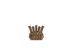 Vase deco 29x13,5x25 cm TUNARI ceramics cream-brown