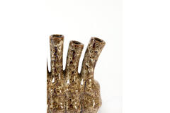 Vase deco 29x13,5x25 cm TUNARI ceramics cream-brown