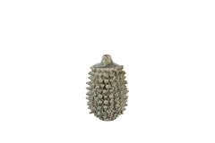 Vase deco Ø21x32 cm PIATRA ceramics taupe+grey-blue