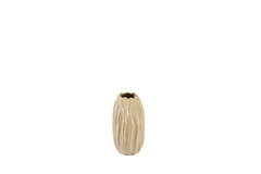 Vase deco 35x17x35 cm PODURI ceramics light brown