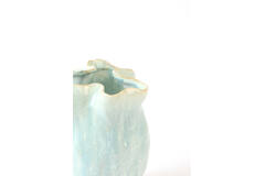 Vase deco Ø16x23 cm TELMO ceramics light blue+cream