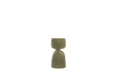Vase deco 16x9,5x32 cm DAVITO ceramics olive green