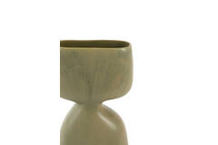 Vase deco 16x9,5x32 cm DAVITO ceramics olive green