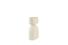 Vase deco 22,5x14x41 cm DAVITO ceramics cream