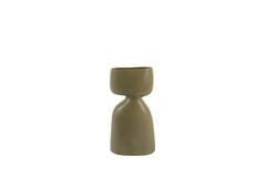 Vase deco 22,5x14x41 cm DAVITO ceramics olive green