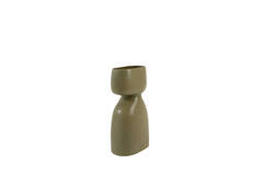 Vase deco 22,5x14x41 cm DAVITO ceramics olive green