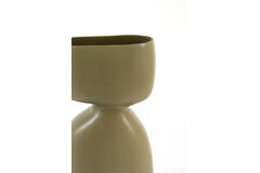 Vase deco 22,5x14x41 cm DAVITO ceramics olive green